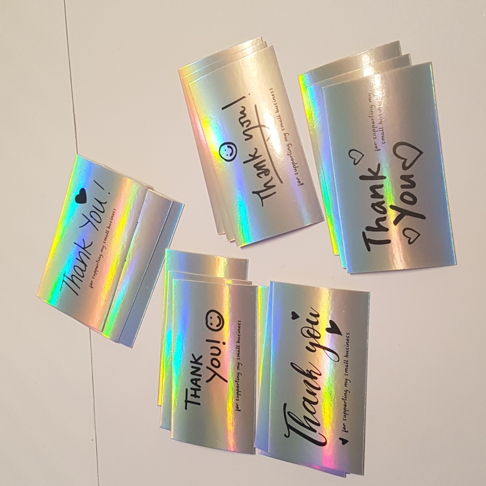 15 pcs Business Cards Thank You Note 5 Designs 2"x3.60" Inches